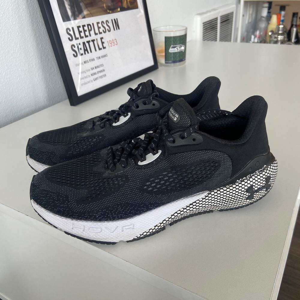 Womens Black Under Armour Athletic Shoe Sneaker Size 8